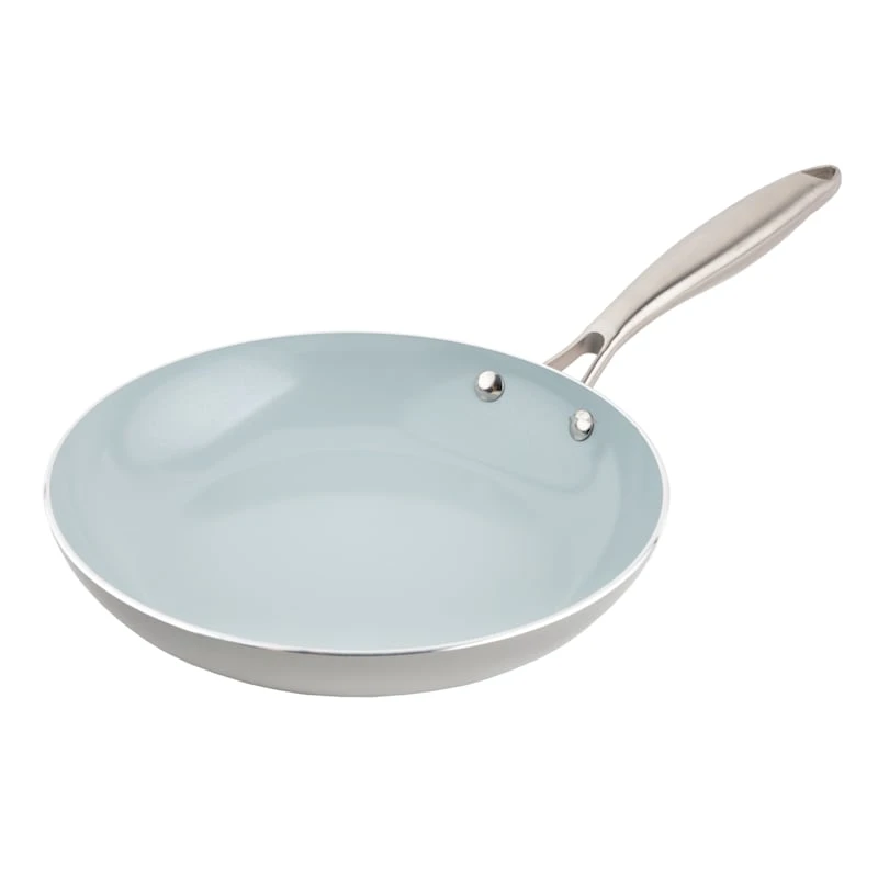 Laila Ali Non-Stick Dusty Blue Ceramic Fry Pan, 10" 3 Laila Ali Non-Stick Dusty Blue Ceramic Fry Pan, 10"