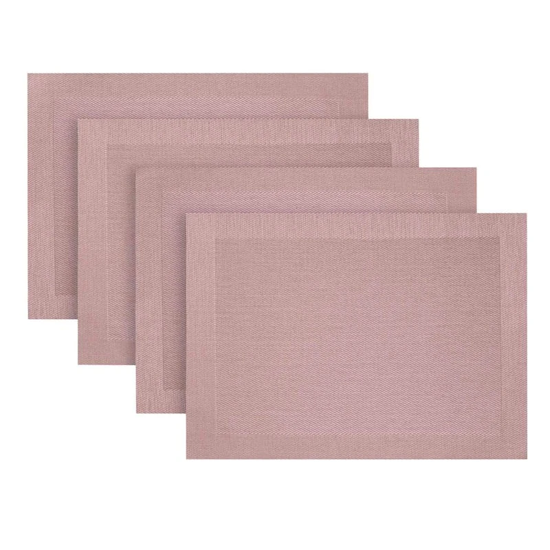 Laila Ali Set Of 4 Modern Living Imara Placemats, Pink 3 Laila Ali Set Of 4 Modern Living Imara Placemats, Pink