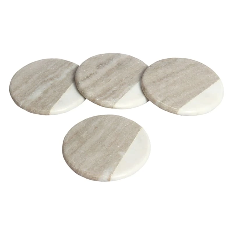 Laila Ali Set Of 4 Modern Living Natural Marble Coasters 3 Laila Ali Set Of 4 Modern Living Natural Marble Coasters