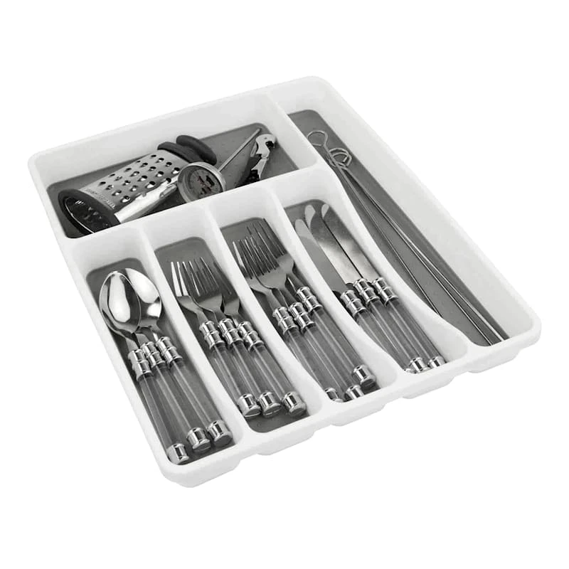 Large Cutlery Organizer Tray With Rubber Liner 3 Large Cutlery Organizer Tray With Rubber Liner