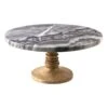 Marble & Wood Cake Stand