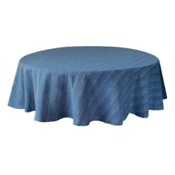 Millennium Round Wedge Blue Tablecloth, 70"
