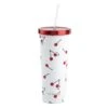 Mon Cheri Cherries White Stainless Steel Tumbler, 24oz 1 Mon Cheri Cherries White Stainless Steel Tumbler, 24oz -Cheap Cookware Store mon cheri cherries white stainless steel tumbler 24oz