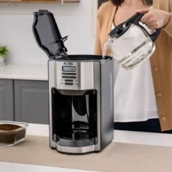 Mr. Coffee 12-Cup Coffee Maker With Rapid Brew System, Stainless Steel -Cheap Cookware Store mr. coffee 12 cup coffee maker with rapid brew system stainless steel 2