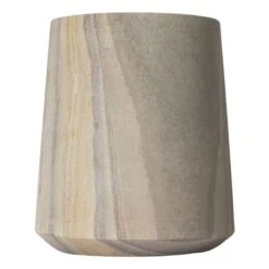 Neutral Marbled Stoneware Utensil Crock