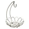 Nickel Flower Fruit Basket With Banana Hanger -Cheap Cookware Store nickel flower fruit basket with banana hanger