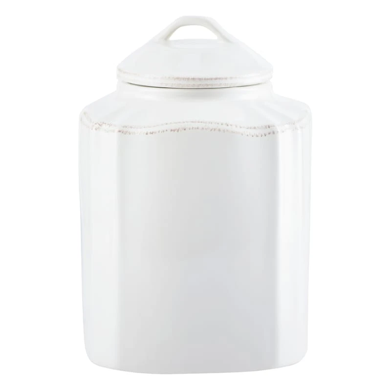 Providence White Scalloped Canister, Medium 3 Providence White Scalloped Canister, Medium