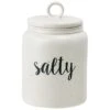 Salty Speckled Stoneware Canister, 8.3" 1 Salty Speckled Stoneware Canister, 8.3" -Cheap Cookware Store salty speckled stoneware canister 8.3