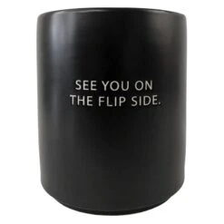 See You On The Flip Side Black Utensil Holder, 7"