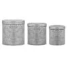 Set Of 3 Galvanized Metal Canisters -Cheap Cookware Store set of 3 galvanized metal canisters