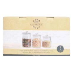 Set Of 3 Glass Storage Jars