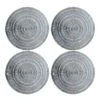 Set Of 4 Audley Round Placemats, Silver