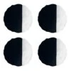 Set Of 4 Black & White Marble-Look Wooden Coasters 2 Set Of 4 Black & White Marble-Look Wooden Coasters -Cheap Cookware Store set of 4 black white marble look wooden coasters