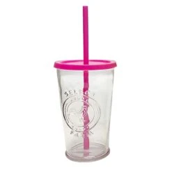 Set Of 4 Farm Fresh Cooler Tumblers With Color Lids & Straws, 16oz -Cheap Cookware Store set of 4 farm fresh cooler tumblers with color lids straws 16oz 1