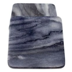 Set Of 4 Grey Marbled Round Edge Stoneware Coasters -Cheap Cookware Store set of 4 grey marbled round edge stoneware coasters 3