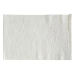 Set Of 4 Ivory Ribbed Placemats