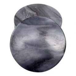 Set Of 4 Round Grey Marbled Stoneware Coasters -Cheap Cookware Store set of 4 round grey marbled stoneware coasters 3