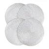 Set Of 4 Serenity Round Silver Placemats