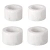 Set Of 4 White Marbled Stoneware Napkin Rings -Cheap Cookware Store set of 4 white marbled stoneware napkin rings