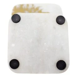 Set Of 4 White Pineapple Round Edge Stoneware Coasters -Cheap Cookware Store set of 4 white pineapple round edge stoneware coasters 3