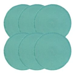 Set Of 6 Giotto Round Pool Placemats