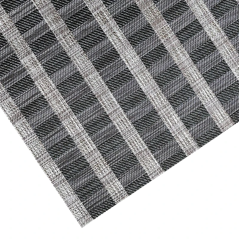 Set Of 6 Keshi Woven Black Vinyl Placemats, 13x18 5 Set Of 6 Keshi Woven Black Vinyl Placemats, 13x18 - Image 3