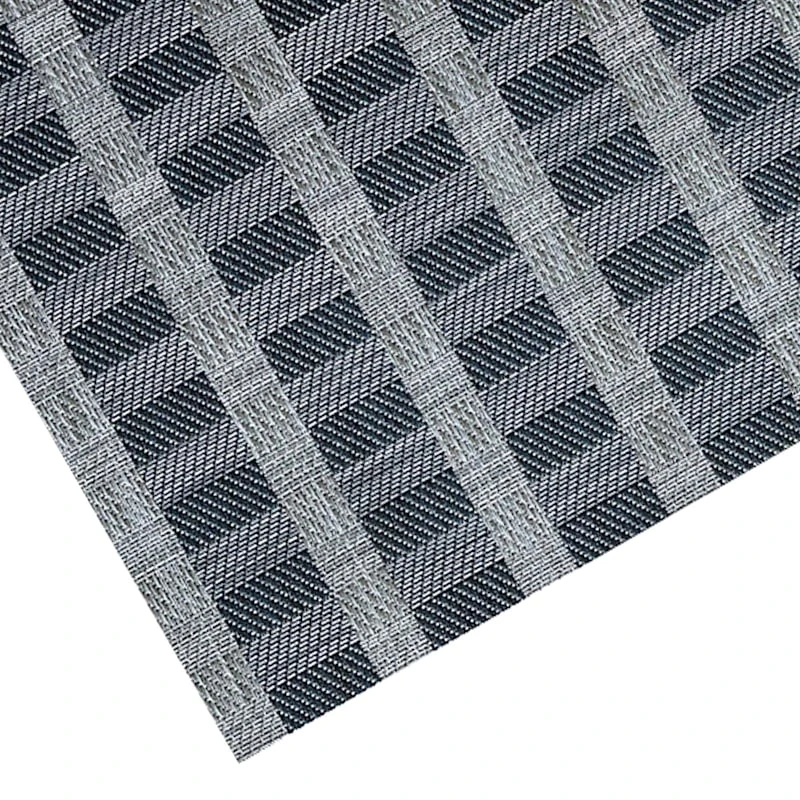 Set Of 6 Keshi Woven Gunmetal Vinyl Placemats, 13x18 5 Set Of 6 Keshi Woven Gunmetal Vinyl Placemats, 13x18 - Image 3