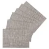 Set Of 6 Meridiem Powder Woven Vinyl Placemats, 18x13 -Cheap Cookware Store set of 6 meridiem powder woven vinyl placemats 18x13 1