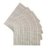 Set Of 6 Sandford Ivory Woven Vinyl Placemats, 18x13