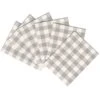 Set Of 6 Silver Buffalo Check Woven Vinyl Placemats, 18x13