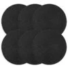 Set Of 6 Veranda Black Placemats, 15" 2 Set Of 6 Veranda Black Placemats, 15" -Cheap Cookware Store set of 6 veranda black placemats 15