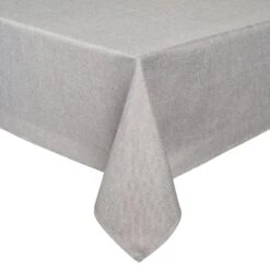 Silver Tweed Tablecloth, 60x120