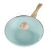Speckled Mint Green Wok, 11"