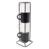 Stacked Black & White Espresso Mugs, 3oz -Cheap Cookware Store stacked black white espresso mugs 3oz