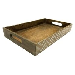 Tracey Boyd Patterned Edge Mango Wood Tray