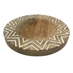 Tracey Boyd Sun Pattern Mango Wood Trivet