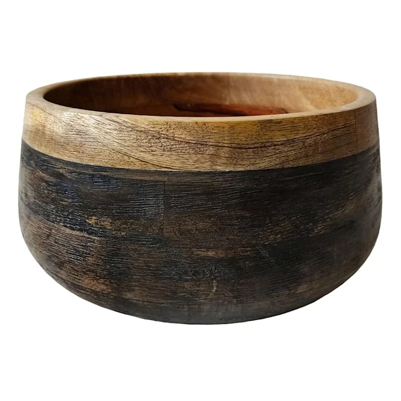 Ty Pennington 2-Tone Wooden Serving Bowl, 10" 3 Ty Pennington 2-Tone Wooden Serving Bowl, 10"