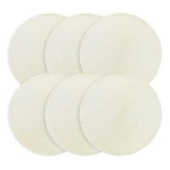 Veranda Set Of 6 Dove Placemats, 15"