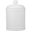 White Basket Weave Canister, 61oz -Cheap Cookware Store white basket weave canister 61oz