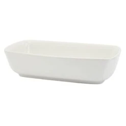 White Ceramic Rectangle Serve Bowl, 15.71"