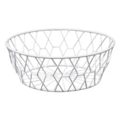 White Iron Wire Basket, Small