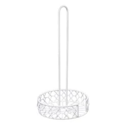 White Iron Wire Paper Towel Holder