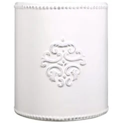 White Medallion Crock
