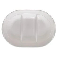 White Pearl Ceramic Divided Platter