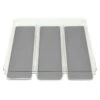 White Utensil Tray With Grey Rubber Base, 12x15 -Cheap Cookware Store white utensil tray with grey rubber base 12x15 1