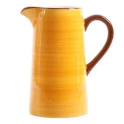 Yellow Ceramic Speckled Pitcher